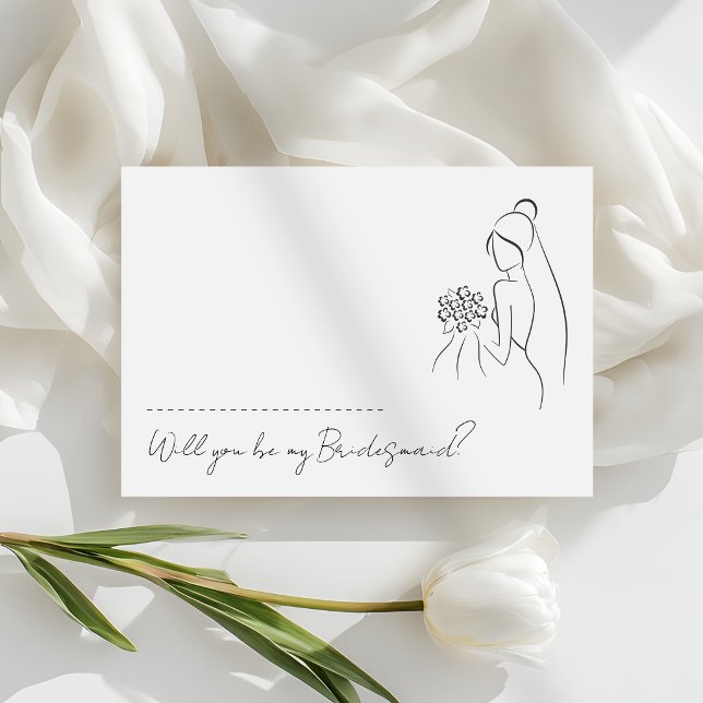 Lovely Romantic Will You Be My Bridesmaid Proposal Inbjudningar (Skapare uppladdad)