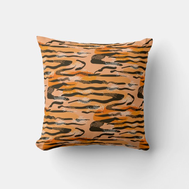 Lovely seamless tiger pattern,peach colour kudde (Framsida)