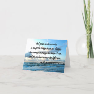 LOVELY SERENITY PRAYER OCEAN OCH VÅGAR PHOTO KORT