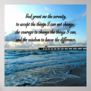 LOVELY SERENITY PRAYER OCEAN OCH VÅGAR PHOTO POSTER