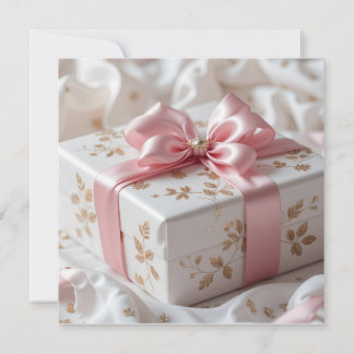 lovely silk pink gift box inbjudningar
