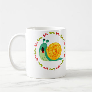 Lovely Snail In Colourful Caterpillar Circle Garde Kaffemugg