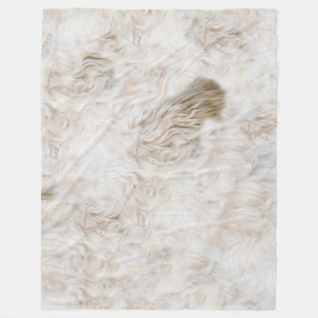 LOVELY SOFT CURLY HUND PÄLS FLEECE BLANKET (Framsidan)