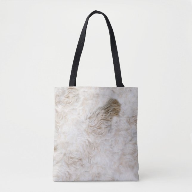 LOVELY SOFT CURLY HUND PÄLS FLEECE BLANKET TYGKASSE (Framsida)