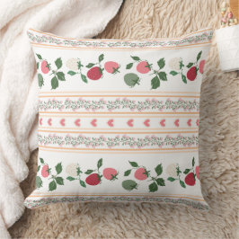 Lovely sweet strawberry pattern old fashioned kudde