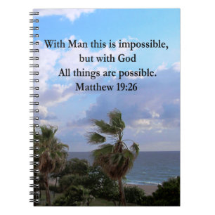 LOVELY TROPICAL MATTHEW 19:26 PHOTO DESIGN ANTECKNINGSBOK