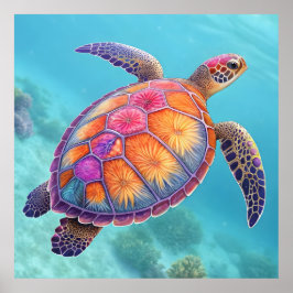 Lovely Turtle Poster