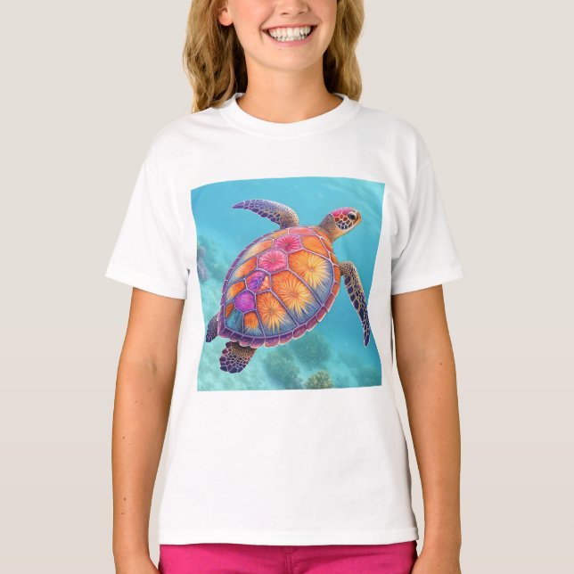 Lovely Turtle T Shirt (Framsida)
