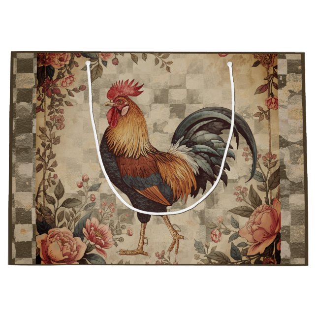 Lovely Vintage Rooster and Flowers Pattern  (Framsidan)