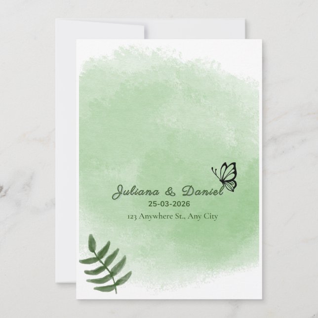 lovely wedding invitation inbjudningar (Baksida)