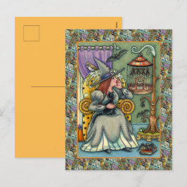 LOVELY WITCH, CAT & HER PETS, FLADDERMUS CAGE, HAL HELG VYKORT
