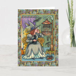 LOVELY WITCH, CAT, PETS, FLADDERMUS CAGE, HALLOWEE HELGKORT