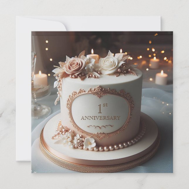 LOVELYWEDDING ANNIVERSARY EDITABLE-inbjudan Inbjudningar (Framsida)