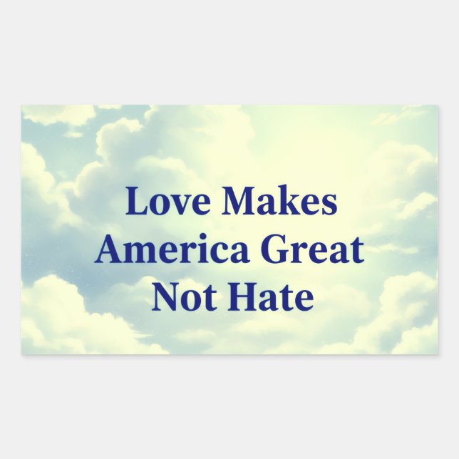 LoveMakesAmericaGreat Rektangulärt Klistermärke (Framsida)