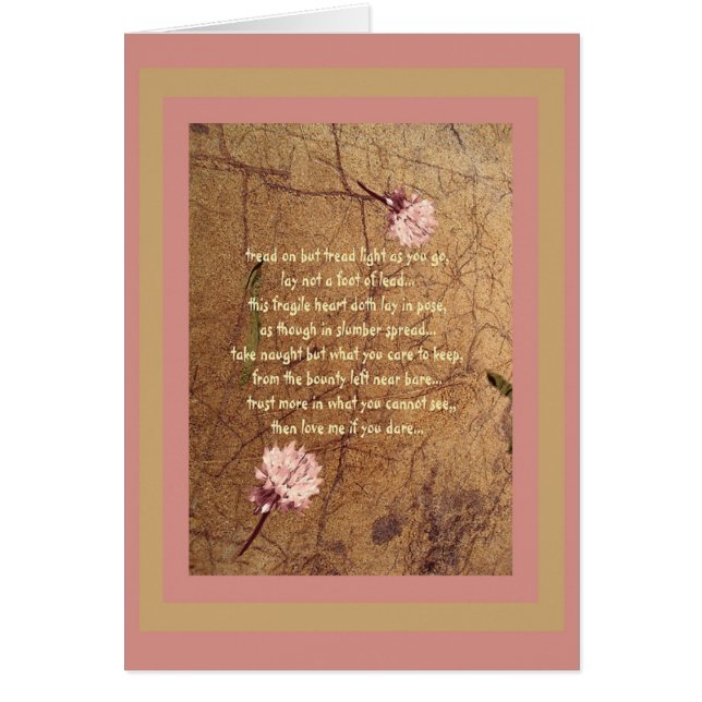 lovemeifyoudare hälsningskort (Framsidan)