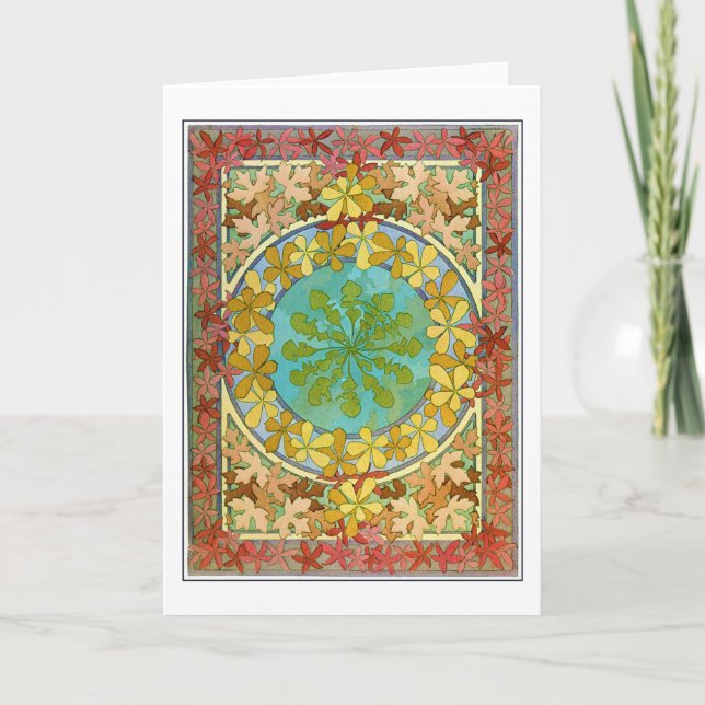 Löven Art nouveau Stil, Mucha Kort (Framsida)