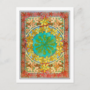 Löven Art nouveau Stil, Mucha Vykort