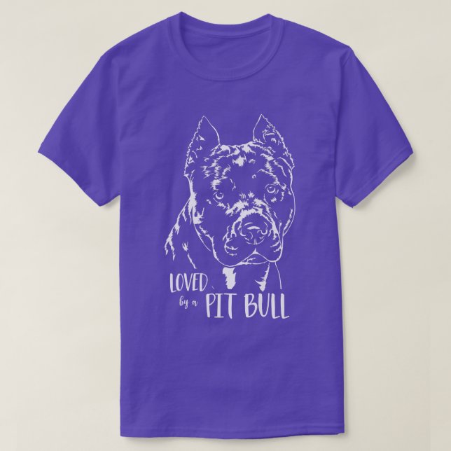 Loven av en Pit Bull dog mamma hund som säger Prem T Shirt (Design framsida)