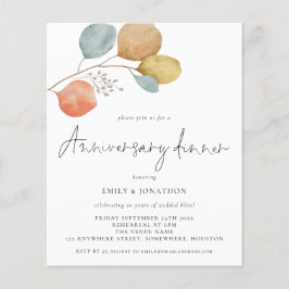 Löven Budget Watercolor - årsdag i Inbjudan