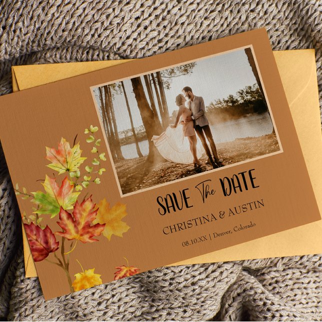 Löven elegant Fotohöst vild Spara datum Vykort (Skapare uppladdad)