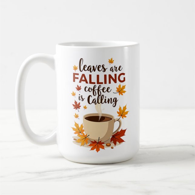 Löven Faller Kaffe Ropar Höst Kaffemugg (Vänster)