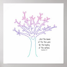 LÖVEN i TRÄD POSTER