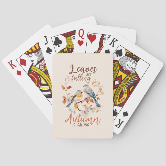 Löven minskar, hösten ringer casinokort (Baksidan)