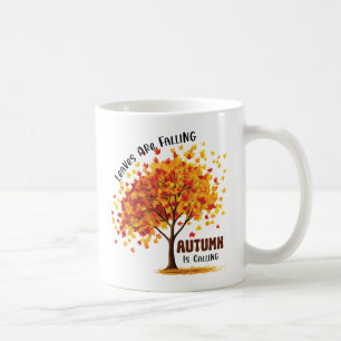 Löven minskar, hösten ringer - Mysigt nedgång Kaffemugg