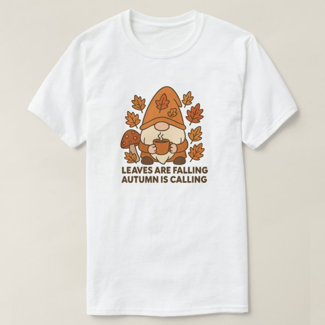 Löven minskar, hösten ringer t shirt (Design framsida)