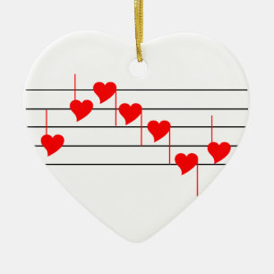 Love'n noterar prydnaden julgransprydnad keramik