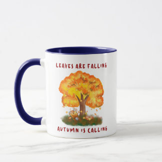 Löven sjunker hösten 11 oz Mugg