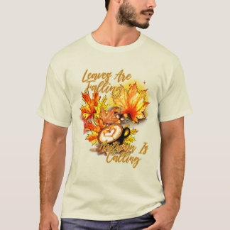 Löven sjunker... Hösten ringer T Shirt