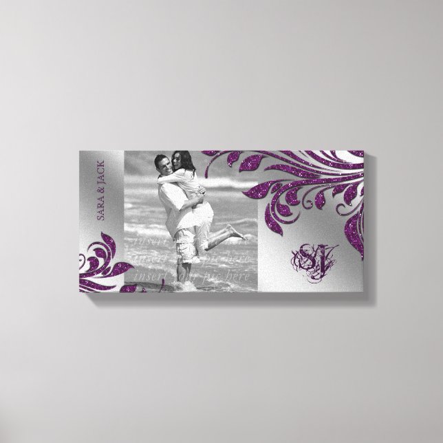 Löven Skriv ut fotomall för Lila av löv Gnistra Canvastryck (Framsida)