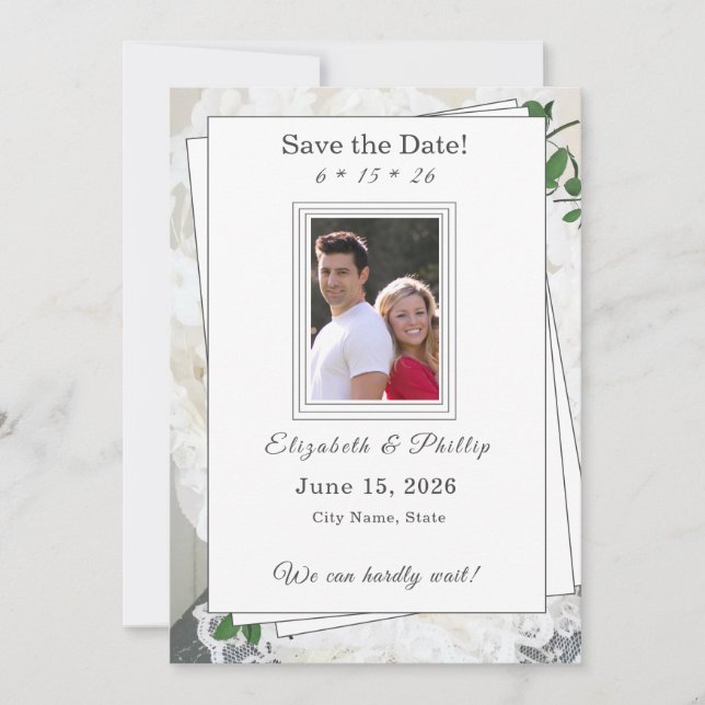 Löven Snöre och Ro Bröllop spara datum Spara Datumet (Framsida)