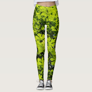 Löven sol-Dappled i skogen Leggings