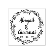 Löven Spara datum i rustik cirkel