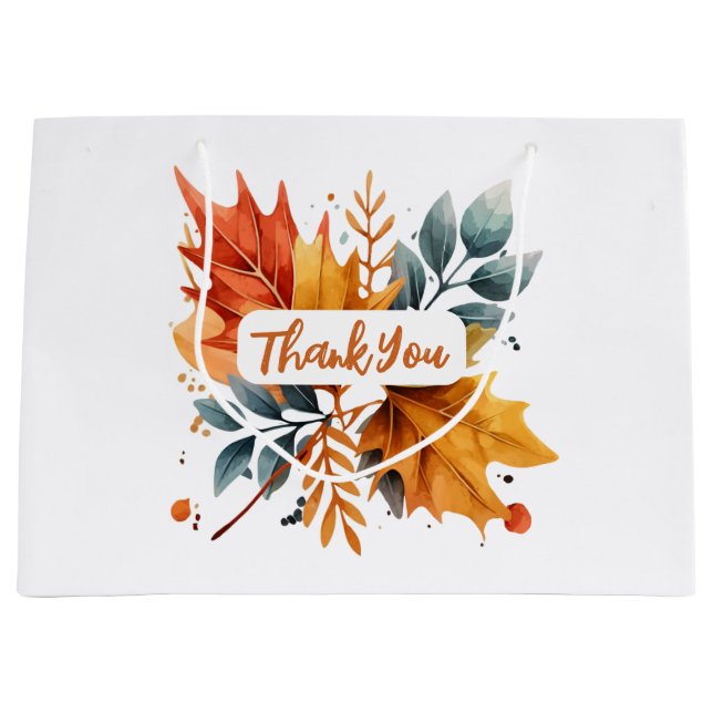 Löven Watercolor Autumn Fall Färg (Framsidan)