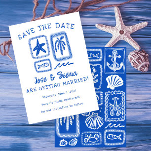LoveNote från Sea Beach Hand-Drawn Cute Anpassning Spara Datumet