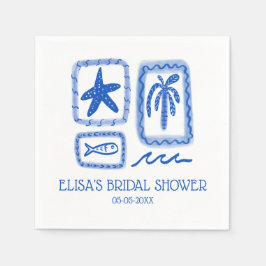 LoveNotes från Sea Cute Beach ANPASSNINGSBAR Möhip Pappersservett