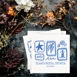 LoveNotes från Sea Cute Beach ANPASSNINGSBAR Möhip Pappersservett