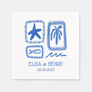 LoveNotes från Sea Cute Beach PERSONLIGT BRÖLLP Pappersservett