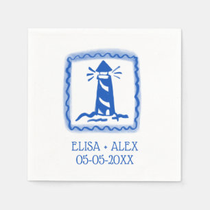 LoveNotes från Sea Lighthouse PERSONLIGT BRÖLLP Pappersservett