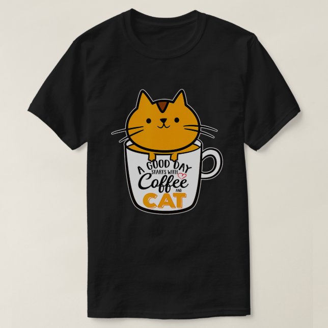 Lover (4): Orange Cat Coffee Mugg Cat Lover (4) T Shirt (Design framsida)