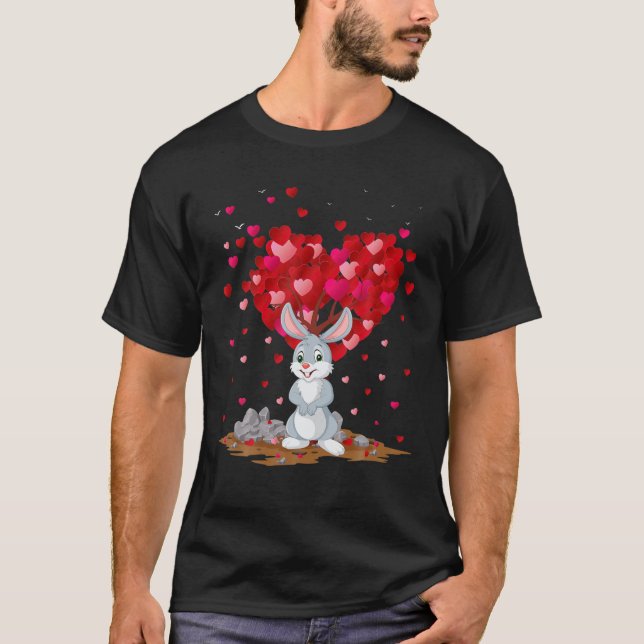 Lover Bunny Alla hjärtans T Shirt (Framsida)