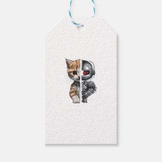 Lover Cat Robots Graphic Eng Presentetikett