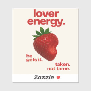 Lover Energy Vinyl Klistermärke Jordgubbssugdeka Klistermärken