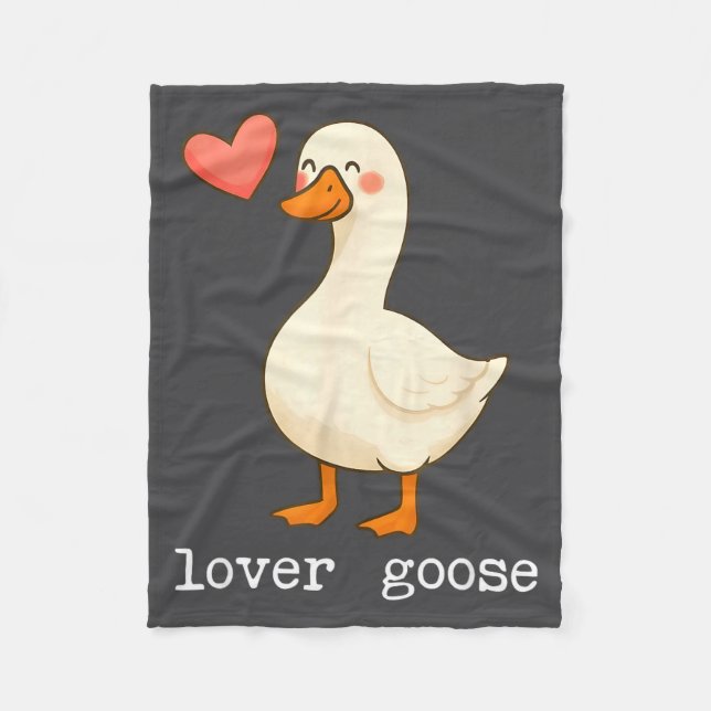 Lover Goose And Fighter Goose, Funny Couple Goose  Fleecefilt (Framsidan)