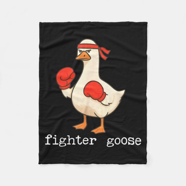 Lover Goose And Fighter Goose, Funny Couple Goose  Fleecefilt (Framsidan)