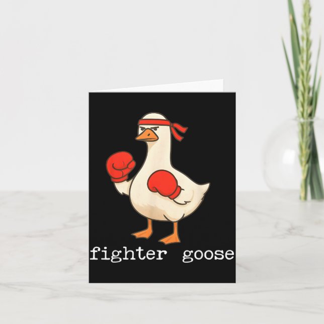 Lover Goose And Fighter Goose, Funny Couple Goose  Kort (Framsida)