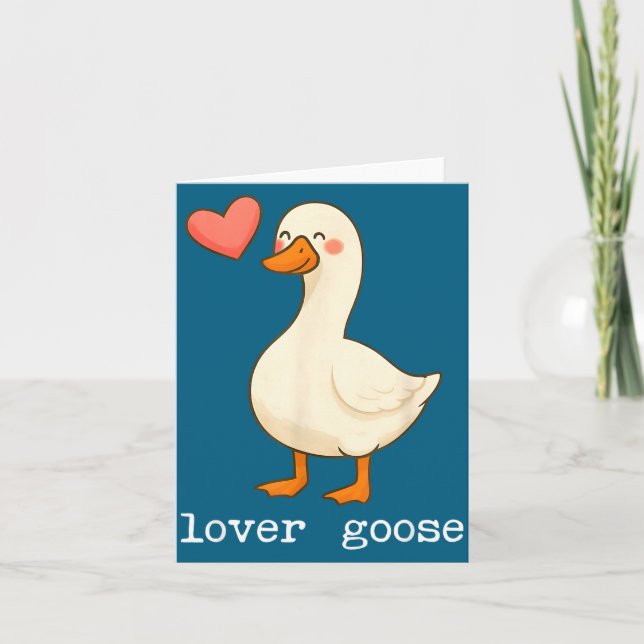 Lover Goose And Fighter Goose, Funny Couple Goose  Kort (Framsida)